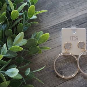 Gold + Silver Hoop Earrings